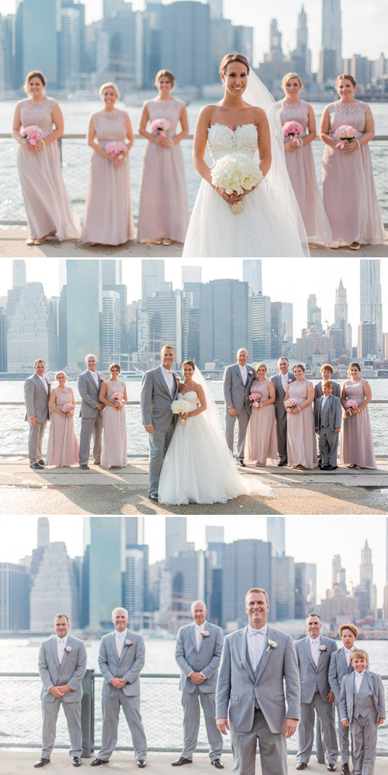 pink and gray nyc wedding