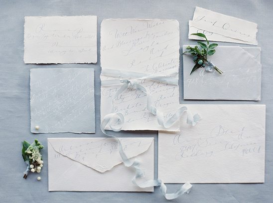 blue wedding invites