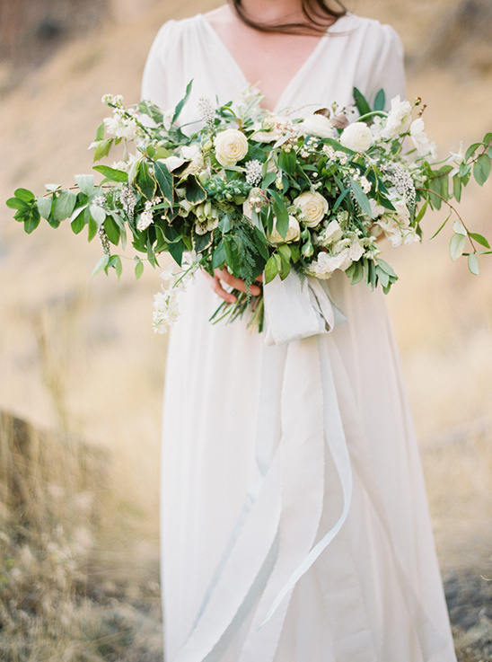 organic green wedding bouquet
