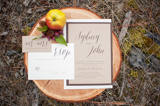 fall wedding invite