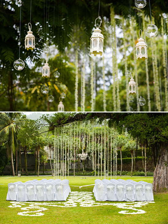 glamorous outdoor wedding decor