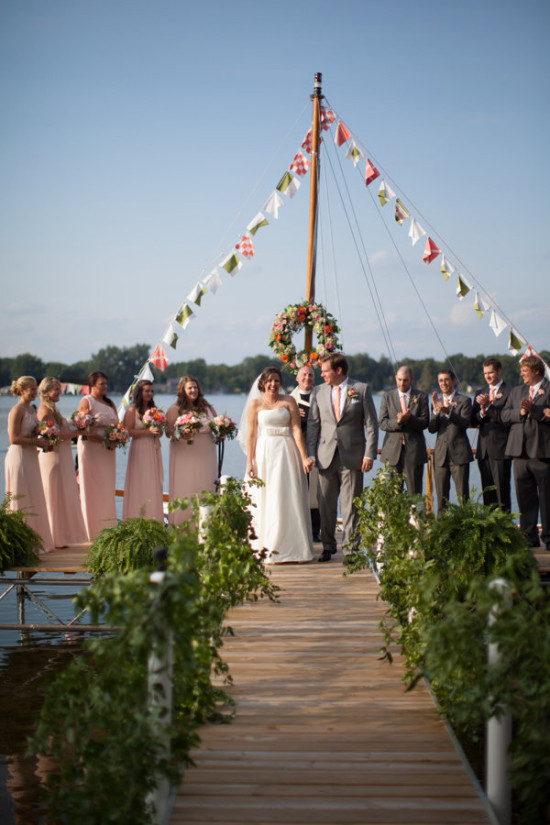 wedding on a dock