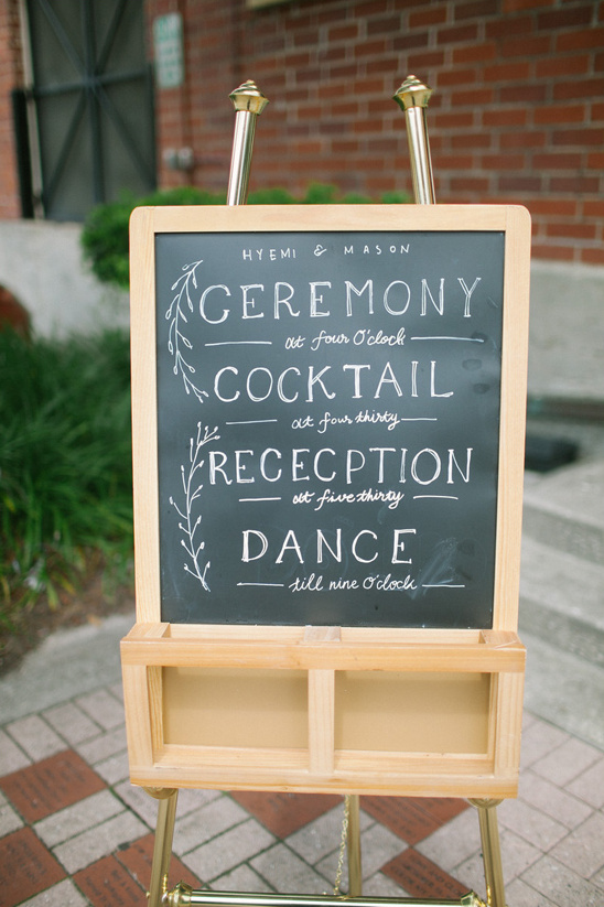 order of events wedding sign