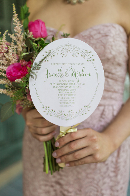 wedding program fan