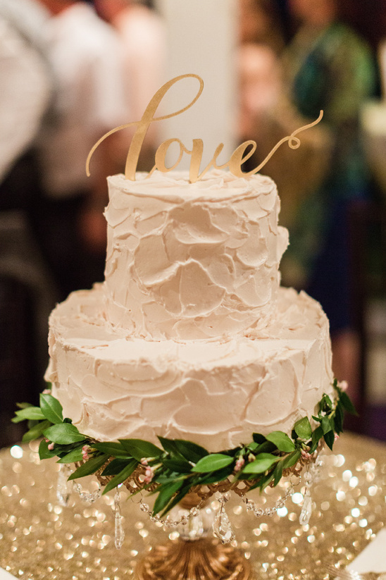 love cake topper on cake by Janelles Pastries