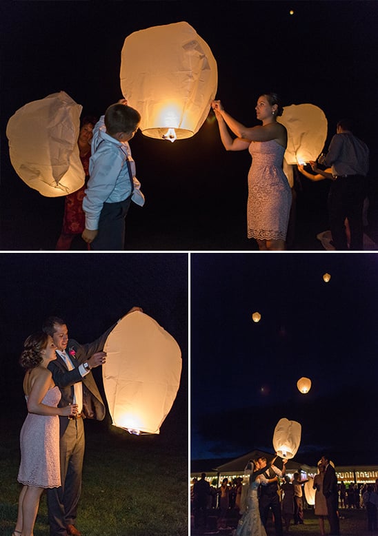 wedding lantern release