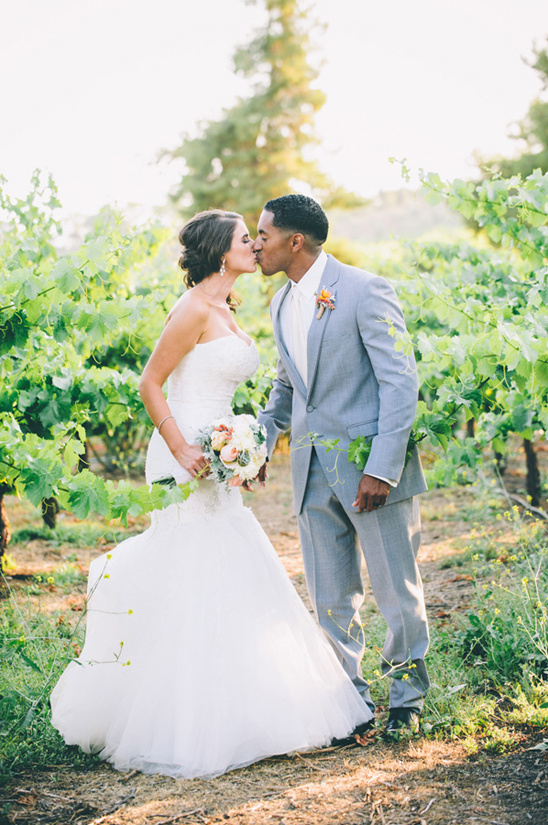 Pink and Grey Vineyard Wedding Under 15k