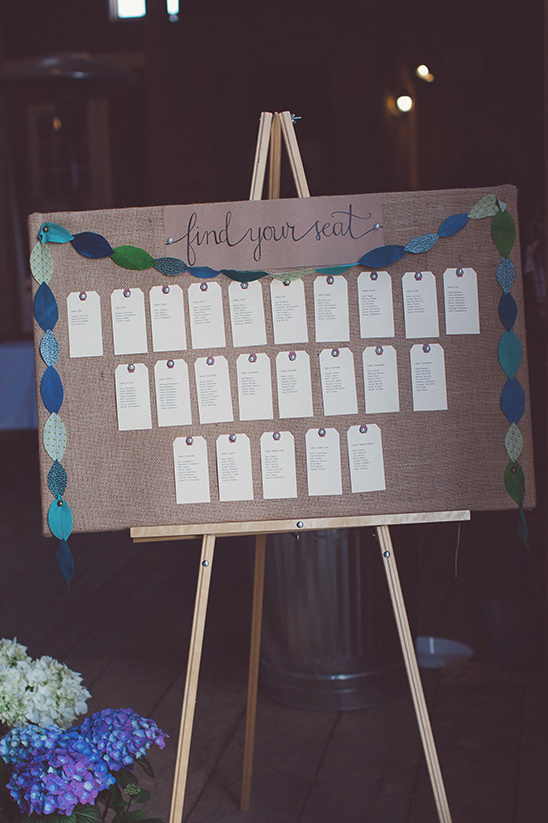 Rustic burlap wedding seating chart find your seat