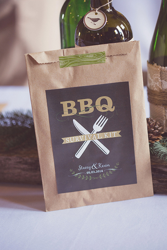 BBQ survival kit wedding favor for Stacey and Kevin