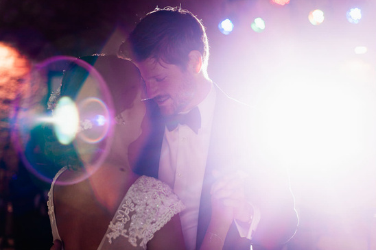 dramatic reception lighting for the first dance