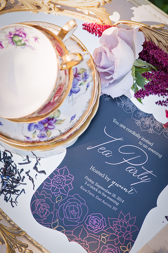 Dark and Romantic Bridal Shower Tea Party