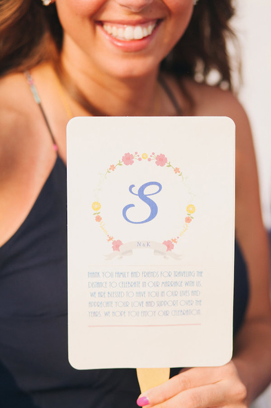 Wedding Chicks Free Printable monogram fan program