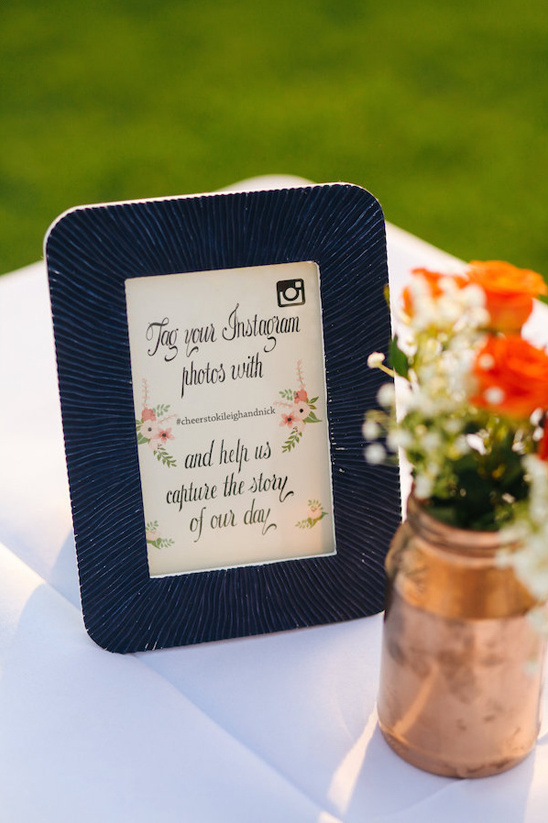 Wedding Instagram hashtag sign share your memories
