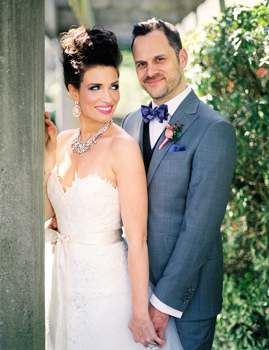 glamorous bride and groom style