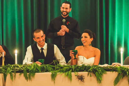 emerald green wedding decor