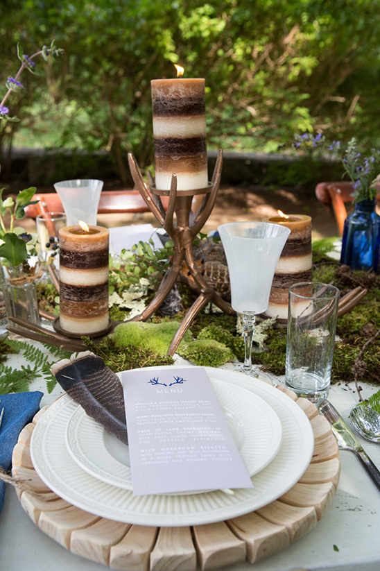 antler and candle centerpieces