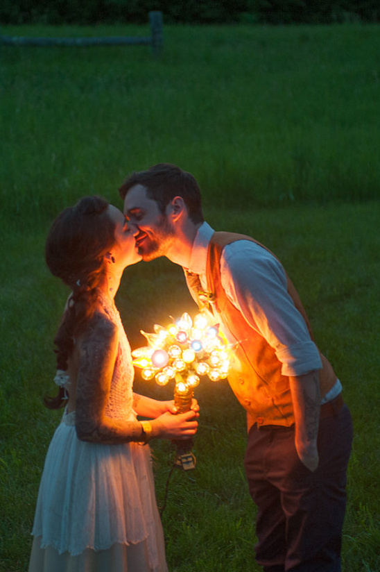 light bulb wedding bouquet