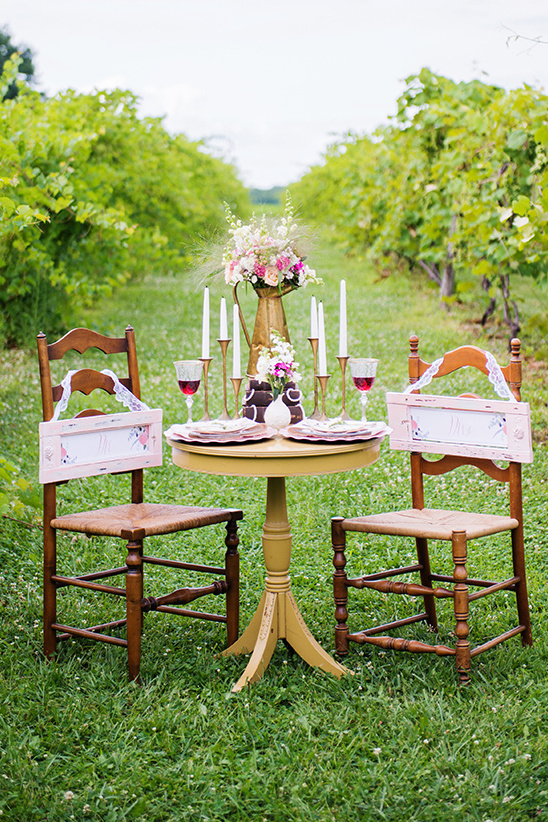 vineyard sweetheart table layout idea