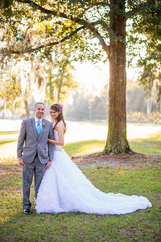 Outdoor Wedding with Bright Color Palette