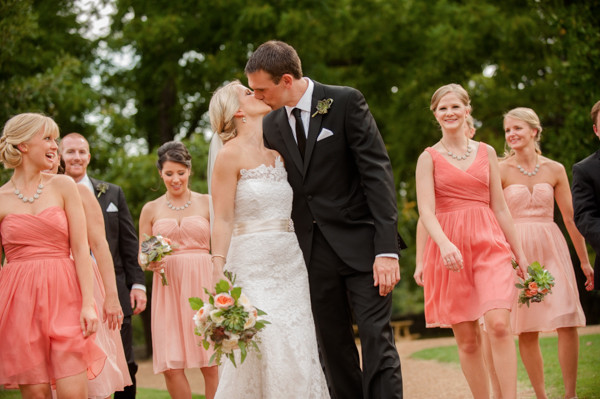 peach-and-gold-plantation-wedding