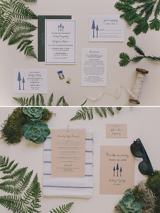 tree inspired wedding invite