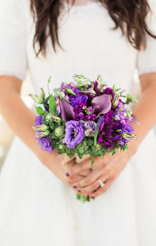 purple wedding bouquet