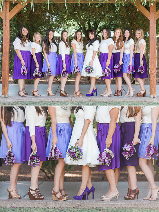 purple bridesmaid skirts