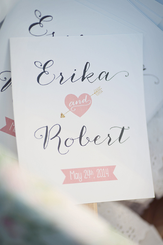 Elegant wedding sign for Erika and Robert May 24 2014
