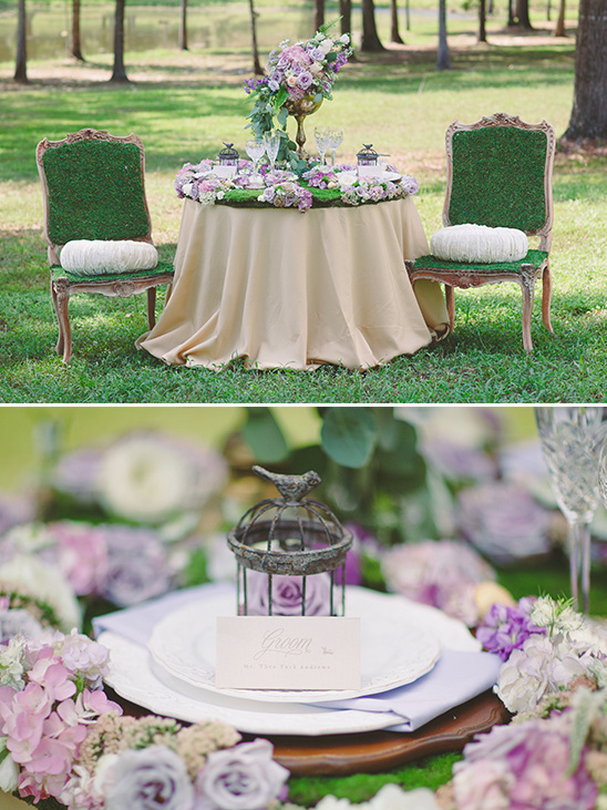 green and purple wedding ideas