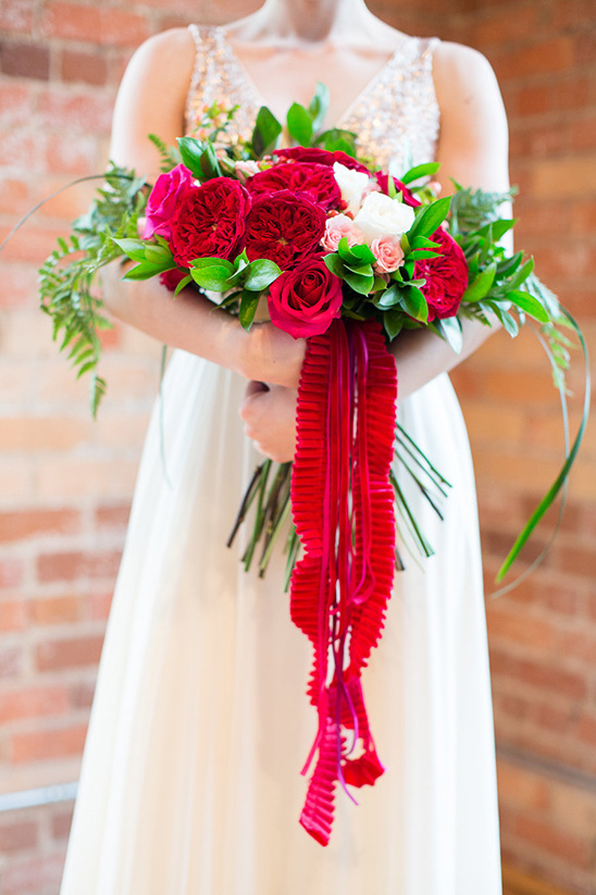 red and white bouquet