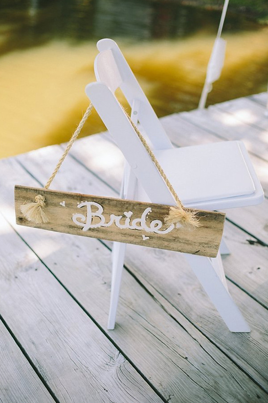 bride seat sign