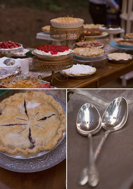 pie table and mr and mrs spoons