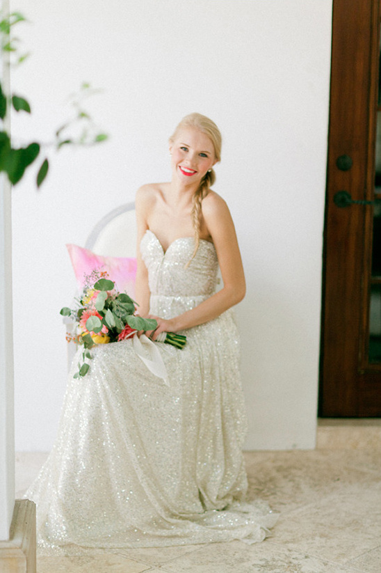 sparkly wedding gown
