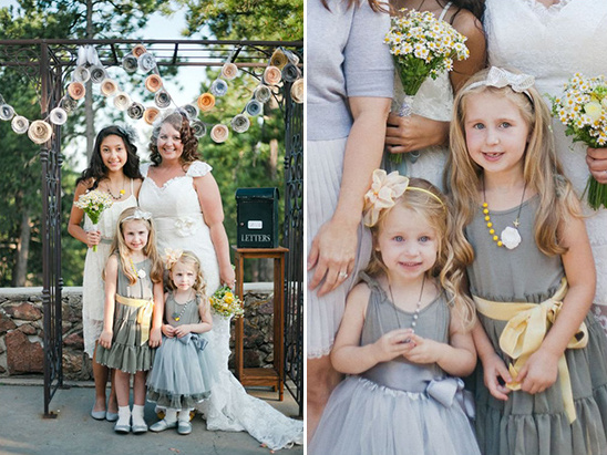 yellow and gray wedding party