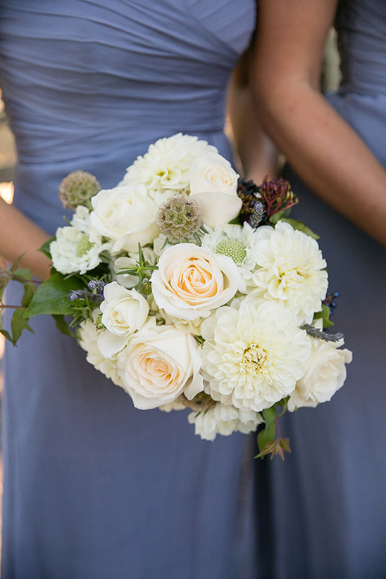 charming all white bouquet
