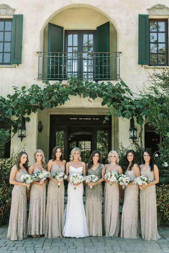 Floorlenght bridesmaids gown with sparkles