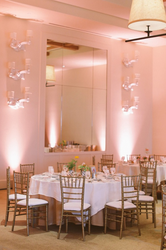 light pink dinner wedding reception