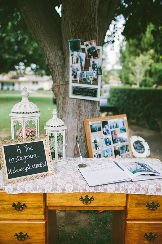 instagram and guestbook table