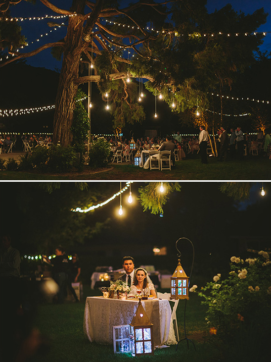 whimsically light outdoor wedding reception