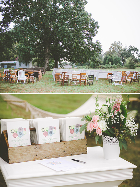 assorted seating outdoor wedding ceremony