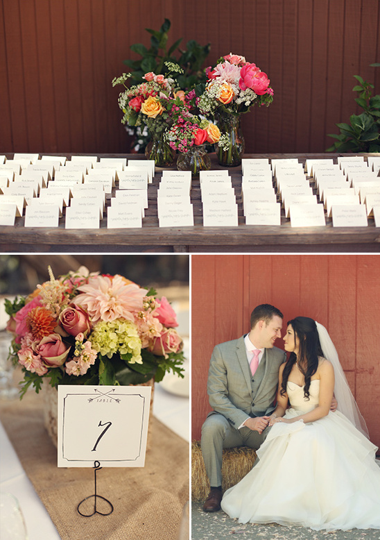 simple escort cards and table numbers