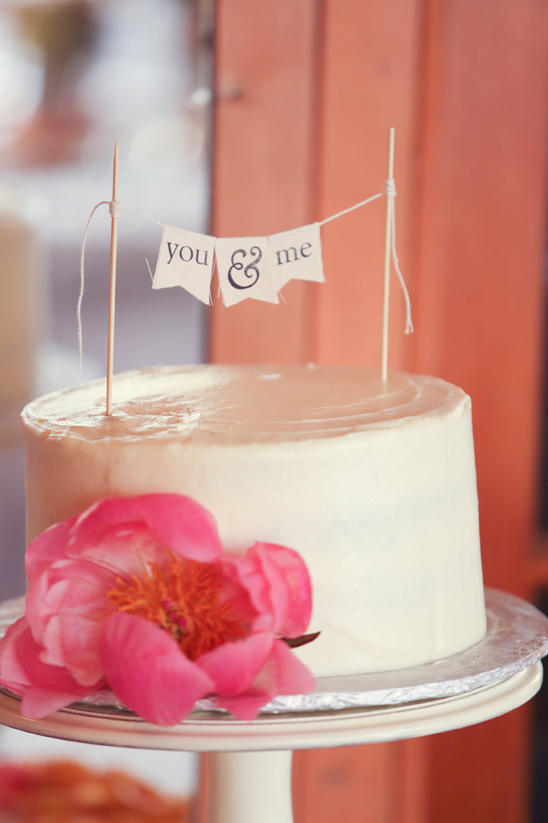 sweet and simple wedding cake by Bittersweet Treats