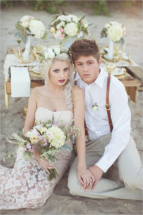 lace-and-gold-beach-wedding