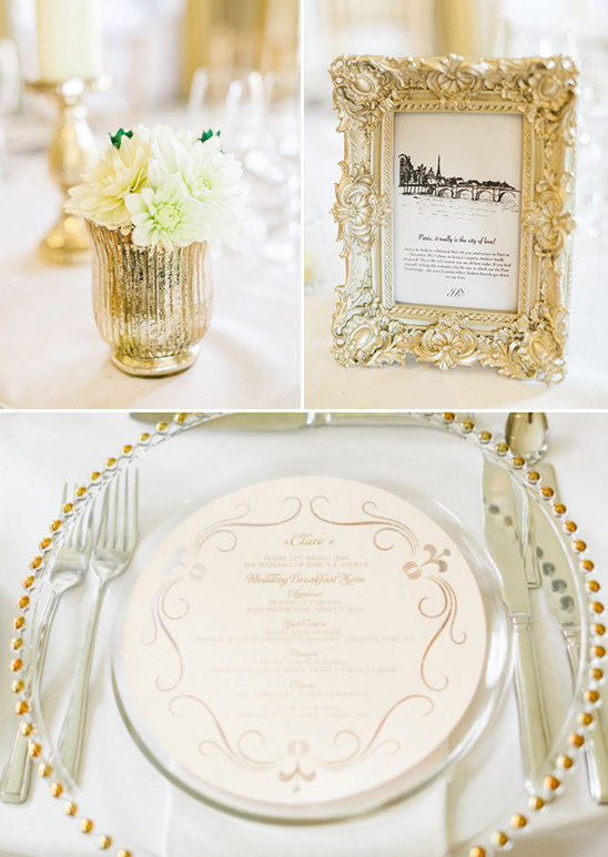 gold table embellishments