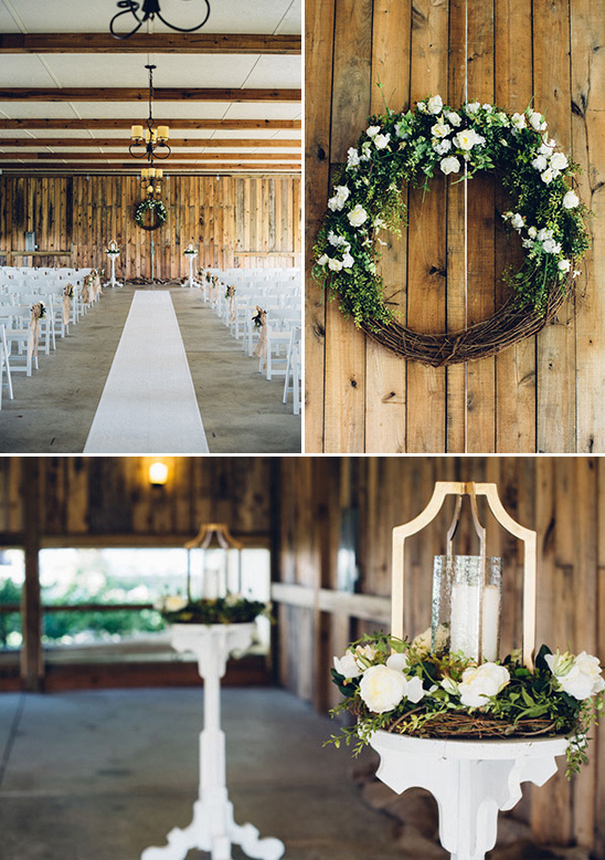 minimal rustic wedding ceremony decor