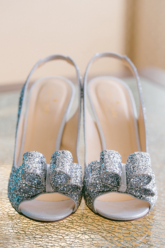 silver Kate Spade shoes