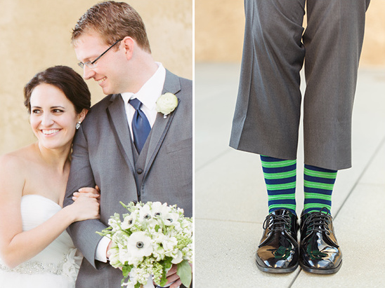 funky striped groom socks