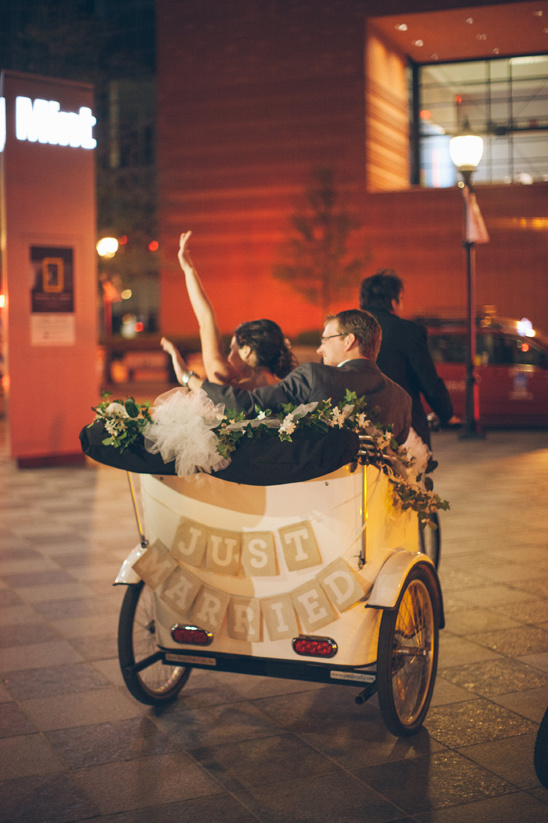 just married bicycle buggy