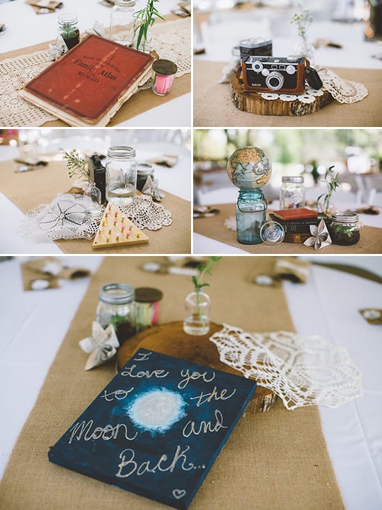 eclectic and vintage inspired centerpieces