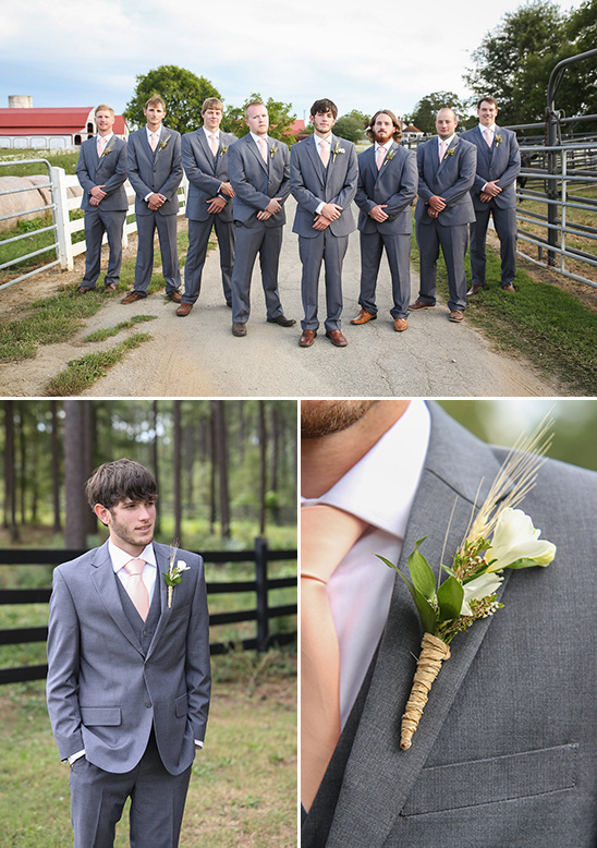 grey groomsmen attire